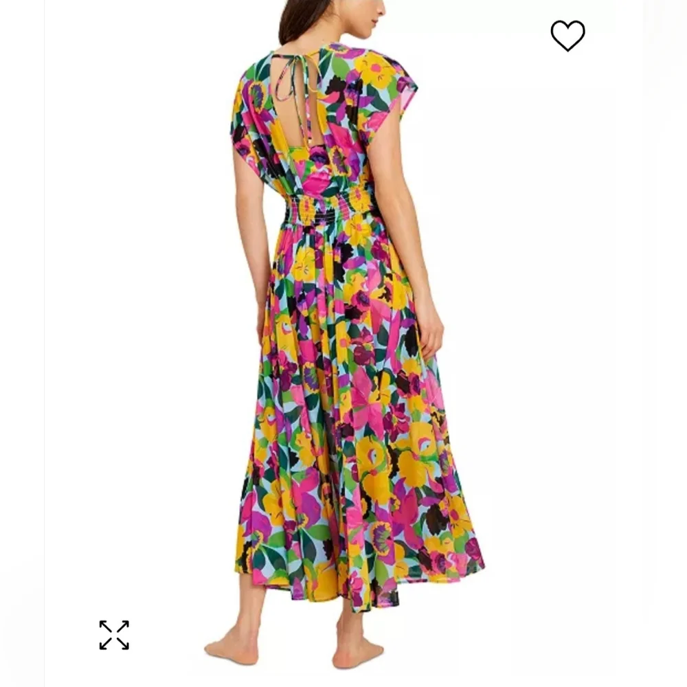 Kate Spade New York Orchid Bloom Maxi Cover  Up Maxi Dress - Picture 5 of 15